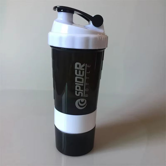3 Layers Shaker Protein Bottle Powder Shake Cup Water Bottle Plastic Mixing Cup Body Building Exercise Bottle Protein Shaker