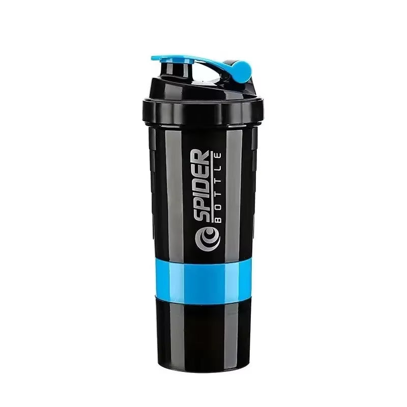 3 Layers Shaker Protein Bottle Powder Shake Cup Water Bottle Plastic Mixing Cup Body Building Exercise Bottle Protein Shaker
