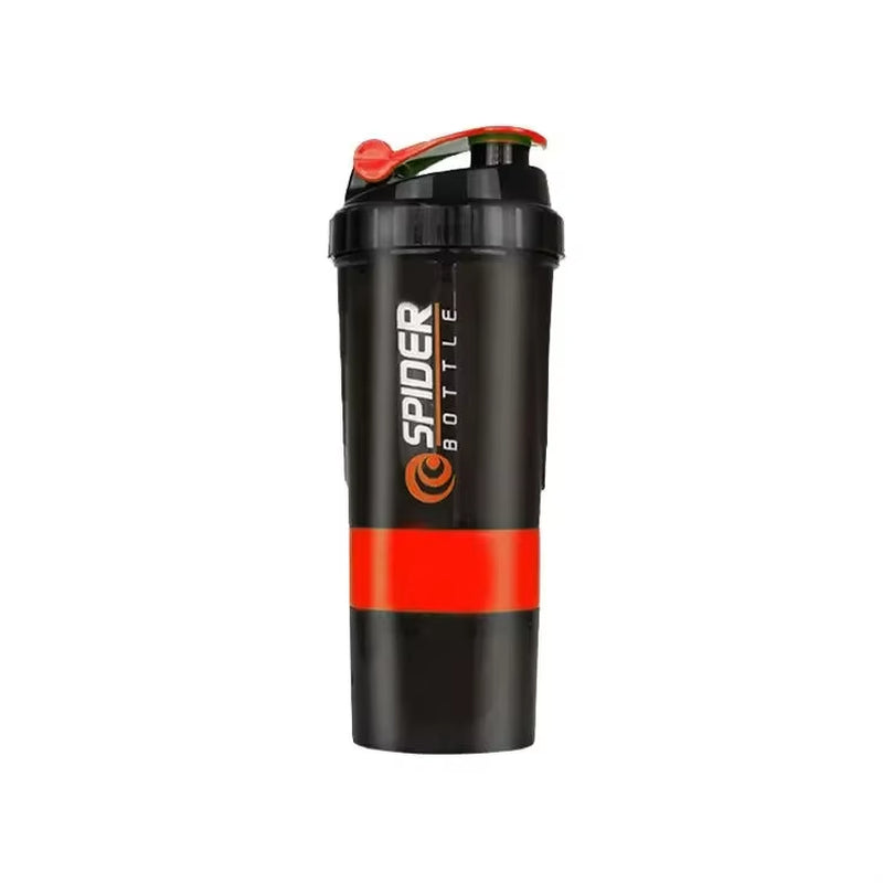 3 Layers Shaker Protein Bottle Powder Shake Cup Water Bottle Plastic Mixing Cup Body Building Exercise Bottle Protein Shaker
